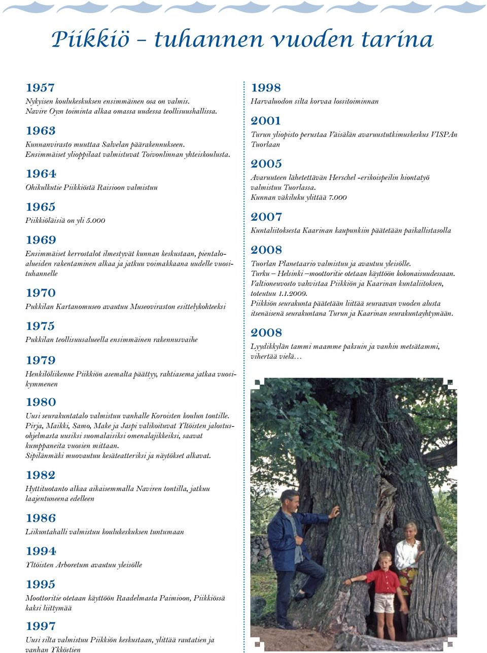 000 1969 Ensimmäiset kerrostalot ilmestyvät kunnan keskustaan, pientaloalueiden rakentaminen alkaa ja jatkuu voimakkaana uudelle vuosituhannelle 1970 Pukkilan Kartanomuseo avautuu Museoviraston