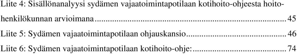 .. 45 Liite 5: Sydämen vajaatoimintapotilaan ohjauskansio.