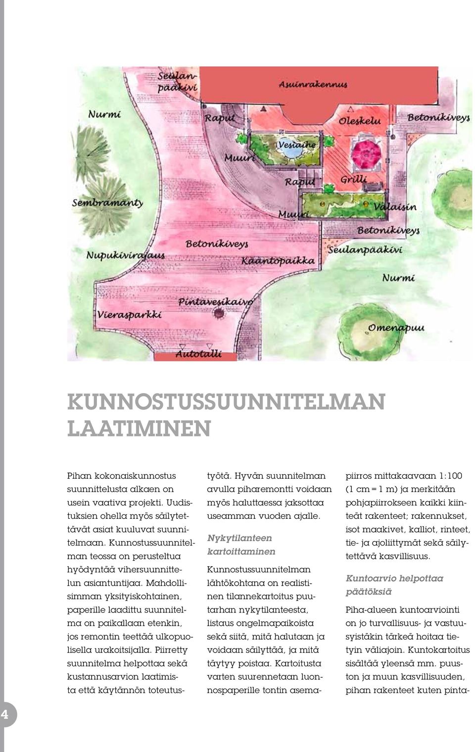 Mahdollisimman yksityiskohtainen, pape rille laadittu suunnitelma on paikallaan etenkin, jos remon tin teettää ulkopuolisella urakoitsijalla.