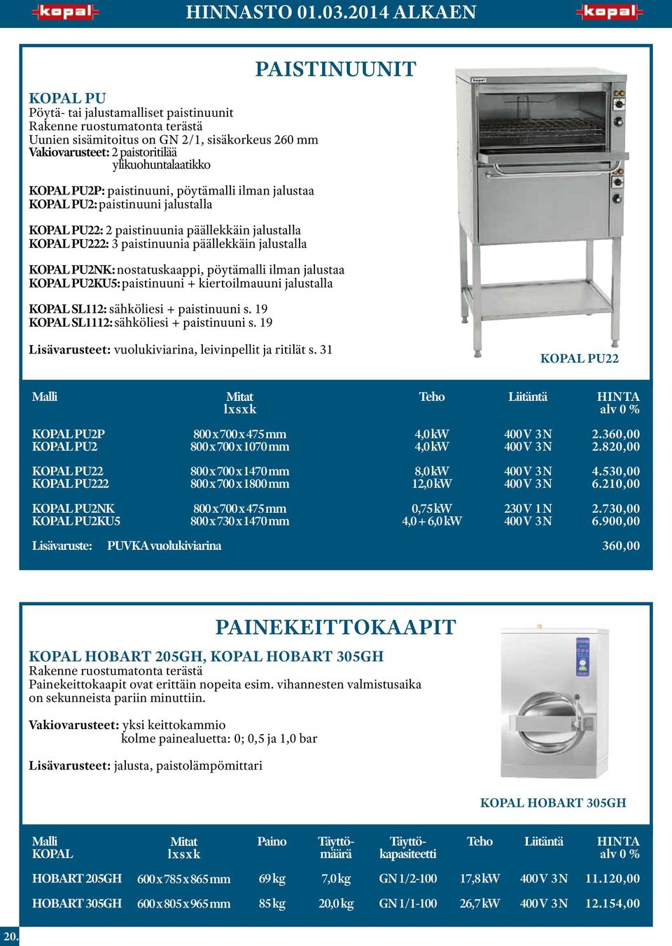 paistinuuni + kiertoilmauuni jalustalla SL112: sähköliesi + paistinuuni s. 19 SL1112: sähköliesi + paistinuuni s. 19 Lisävarusteet: vuolukiviarina, leivinpellit ja ritilät s.