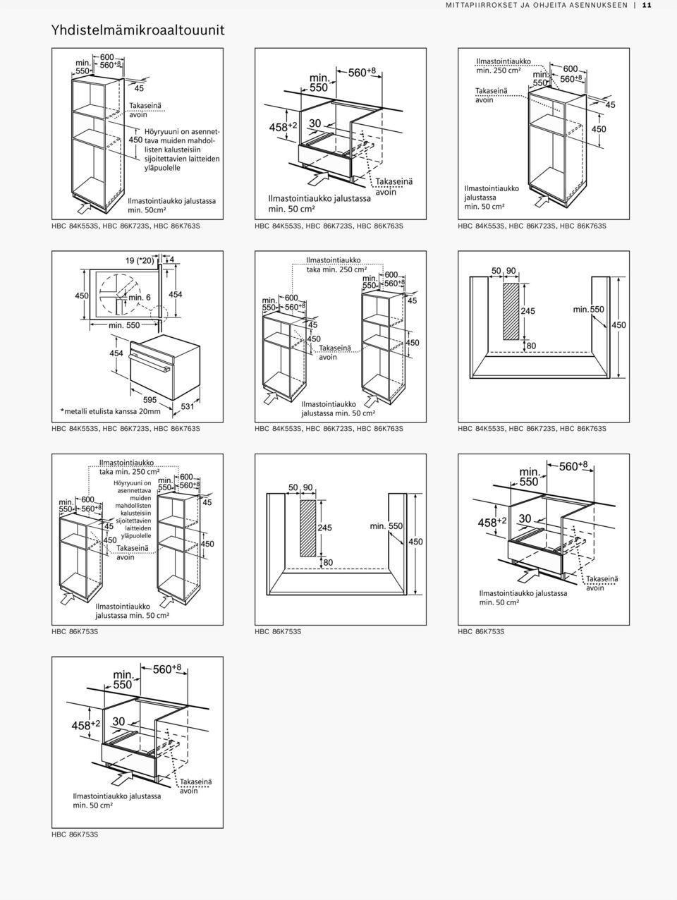 84K553S, HBC 86K723S,  86K753S HBC 86K753S HBC 86K753S HBC 86K753S MIKROAALTOUUNIT -JA