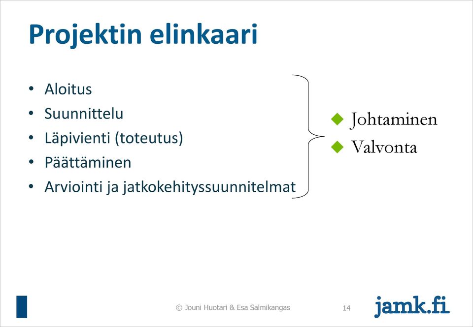 Arviointi ja jatkokehityssuunnitelmat