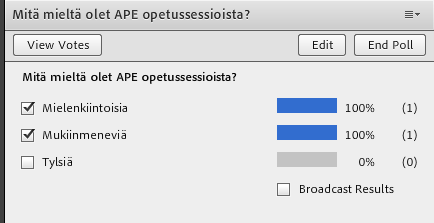 AC-HOST: Poll, useita vastauksia kysymyksen lisääminen Hostit pystyvät luomaan useita vastauksia