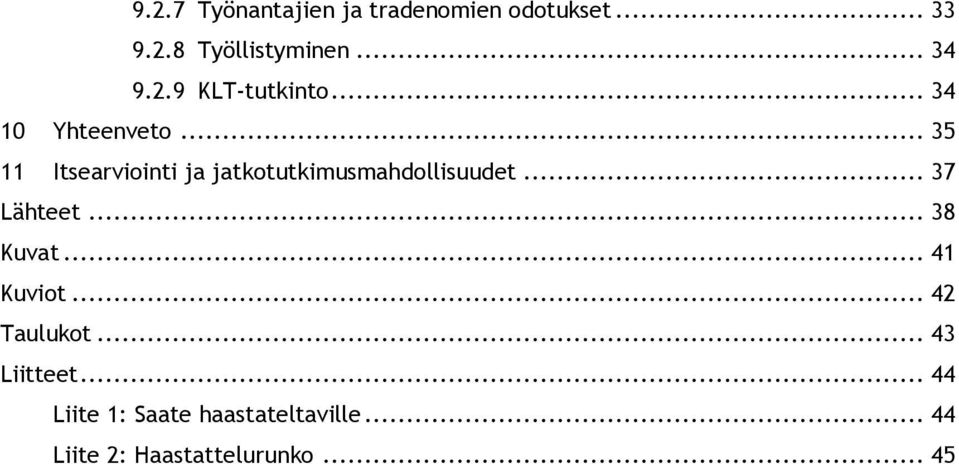 .. 35 11 Itsearviointi ja jatkotutkimusmahdollisuudet... 37 Lähteet... 38 Kuvat.