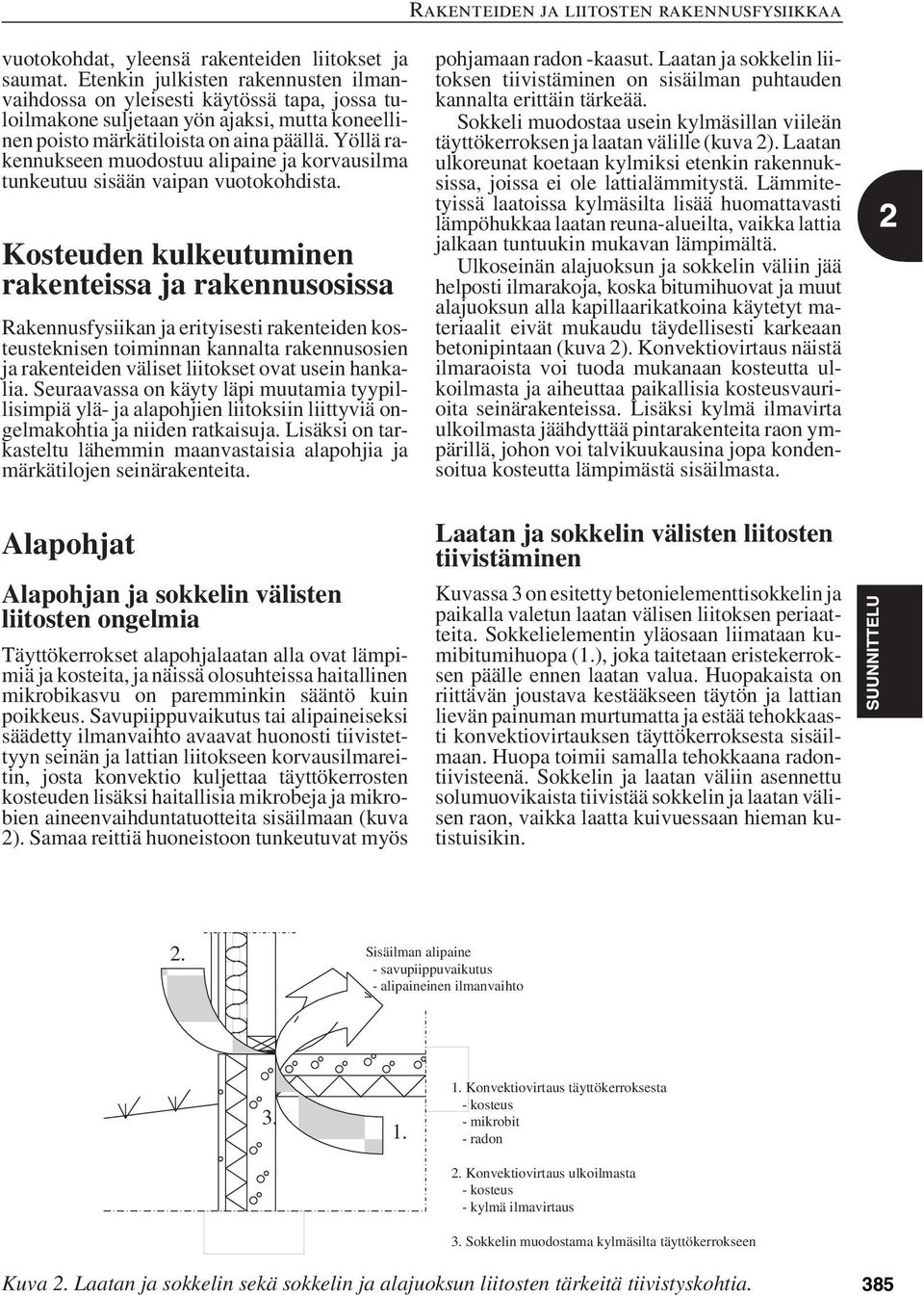 Yöllä rakennukseen muodostuu alipaine ja korvausilma tunkeutuu sisään vaipan vuotokohdista.