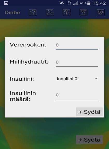 Insuliini tai vaihtoehtoisesti tablettimuotoinen diabeteslääke on mahdollista nimetä käyttäjän oman halun