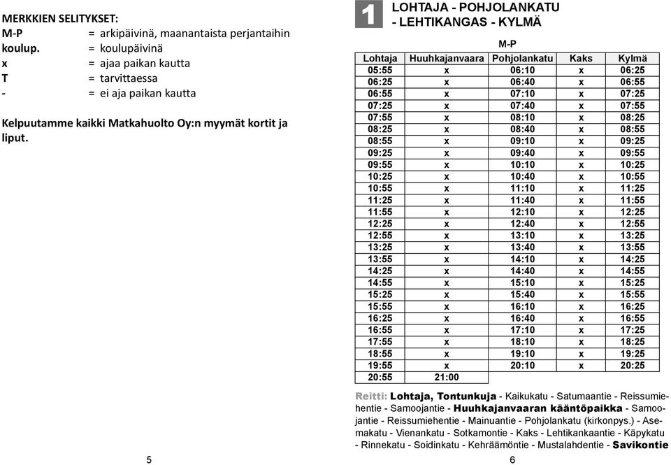 5 1 Lohtaja 05:55 06:25 06:55 0:25 0:55 08:25 08:55 09:25 09:55 10:25 10:55 11:25 11:55 12:25 12:55 13:25 13:55 14:25 14:55 15:25 15:55 16:25 16:55 1:55 18:55 19:55 20:55 LOHTAJA - POHJOLANKATU -