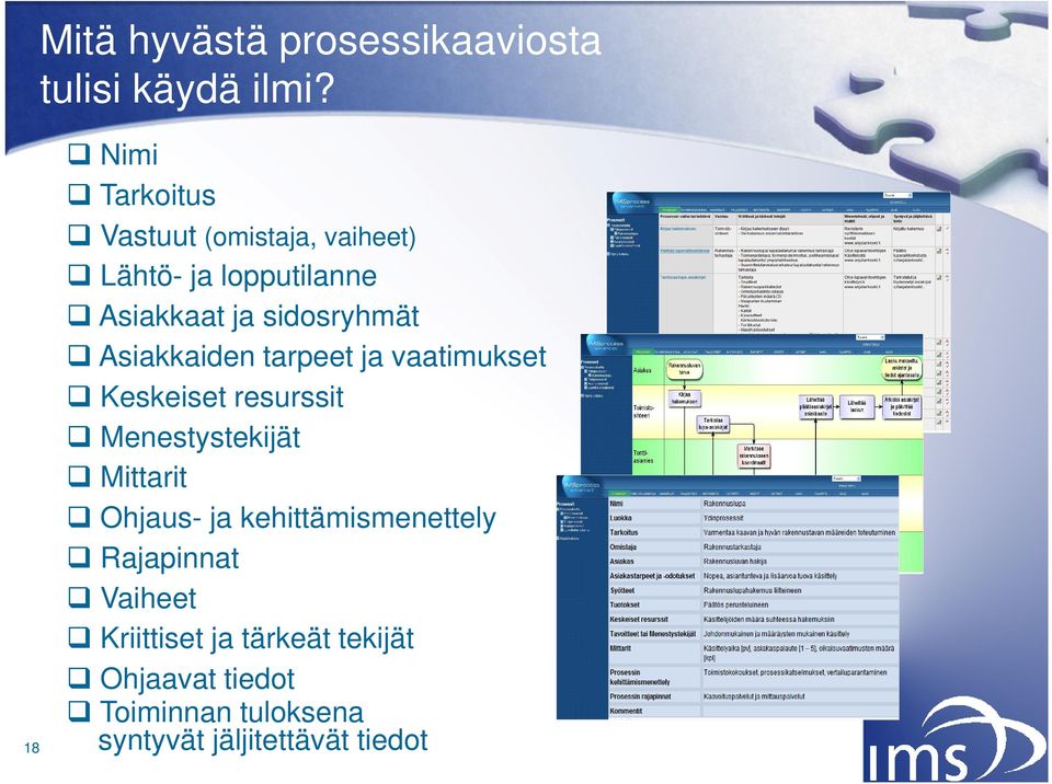 sidosryhmät Asiakkaiden tarpeet ja vaatimukset Keskeiset resurssit Menestystekijät Mittarit