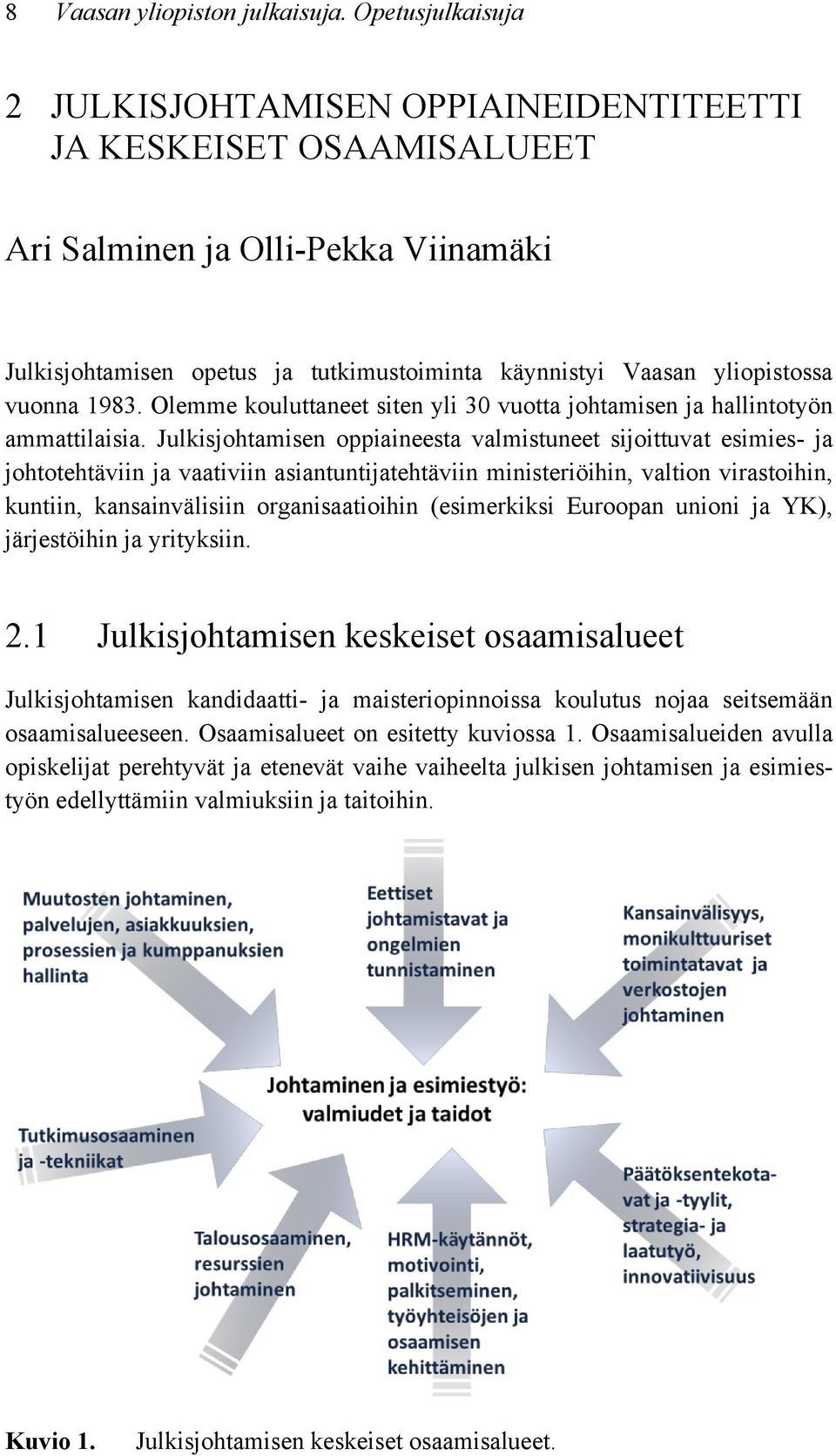 vuonna 1983. Olemme kouluttaneet siten yli 30 vuotta johtamisen ja hallintotyön ammattilaisia.