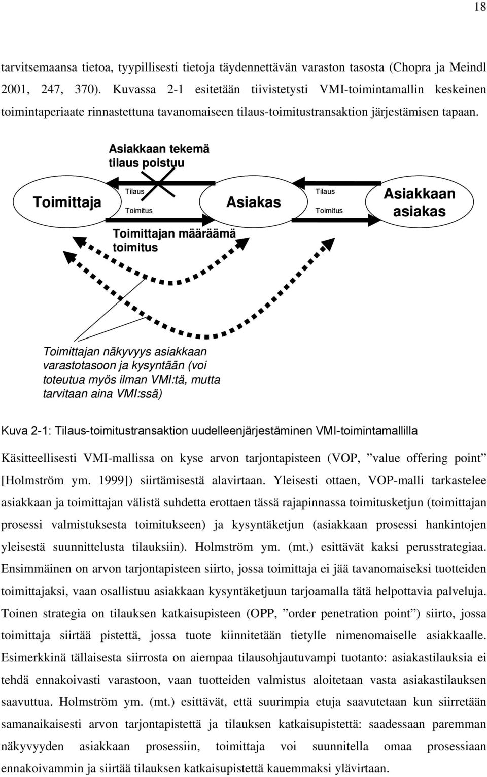 Asiakkaan tekemä tilaus poistuu Toimittaja Tilaus Toimitus Asiakas Tilaus Toimitus Asiakkaan asiakas Toimittajan määräämä toimitus Toimittajan näkyvyys asiakkaan varastotasoon ja kysyntään (voi