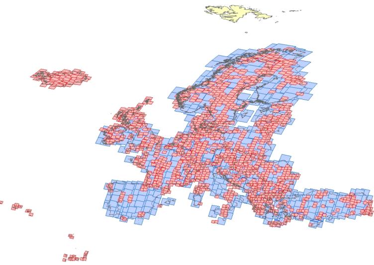 Avoimet aineistot & palvelut Euroopassa Corine Land Cover maankäyttö/maanpeiteaineisto 25 ha vektoriaineisto vuosilta 1990, 2000,