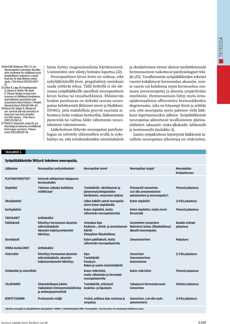 Chronic fatigue in long-term survivors of childhood lymphomas and leukemia: persistence and associated clinical factors. J Pediatr Hematol Oncol 2014;36:438 44. 36 Morris EB, Gaijjar A, Okuma JO ym.