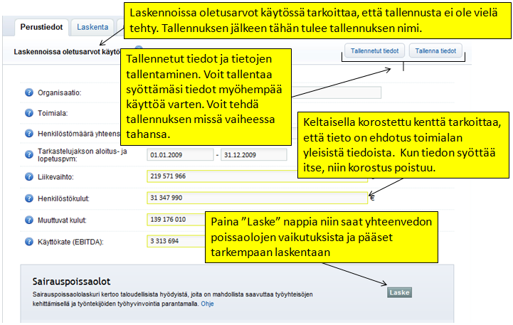 Marko Kesti Henkilöstötuottavuuden laskenta 3 Sairauspoissaolojen liiketoimintavaikutusten laskennan esittely Sairauspoissaololaskurilla voi helposti selvittää, mitkä ovat poissaolojen vaikutuksen