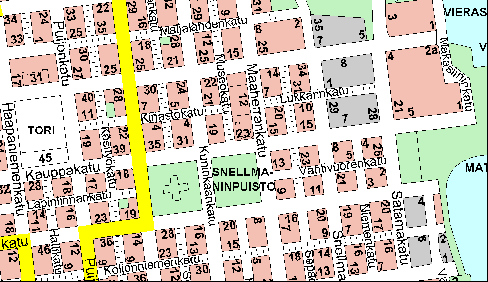 57 MAAHERRANKATU Osoite: Maaherrankatu 12, KUOPIO Koordinaatit: 6976789:3535121 Mittausparametrit: NO, NO 2, CO, PM 10 Näytteenottokorkeus: 4 m maanpinnasta, 87 m merenpinnasta Ympäristö: Asema