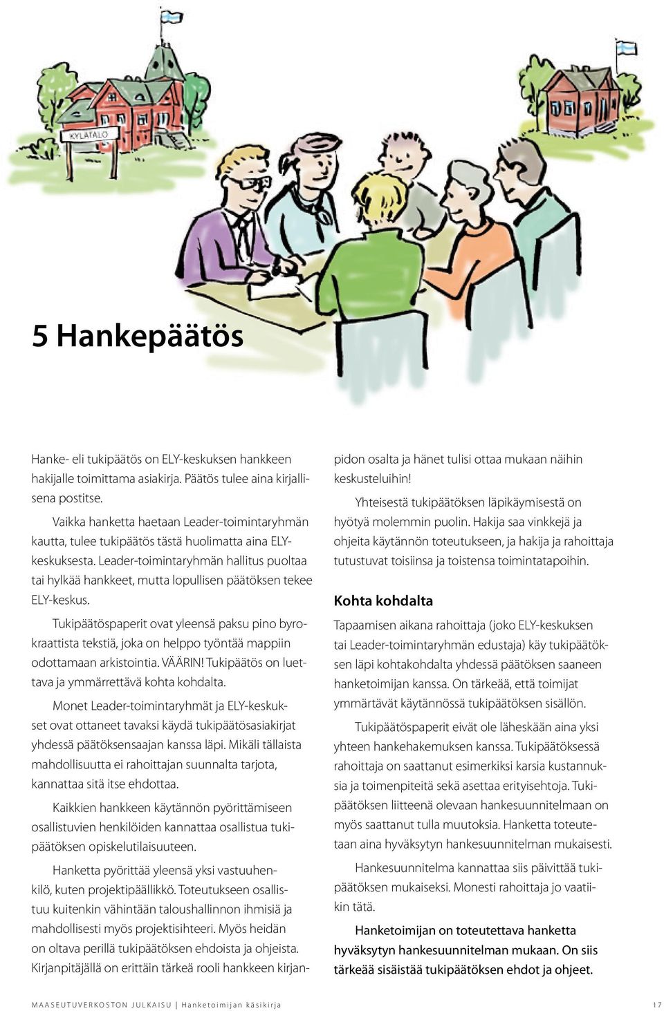 Leader-toimintaryhmän hallitus puoltaa tai hylkää hankkeet, mutta lopullisen päätöksen tekee ELY-keskus.