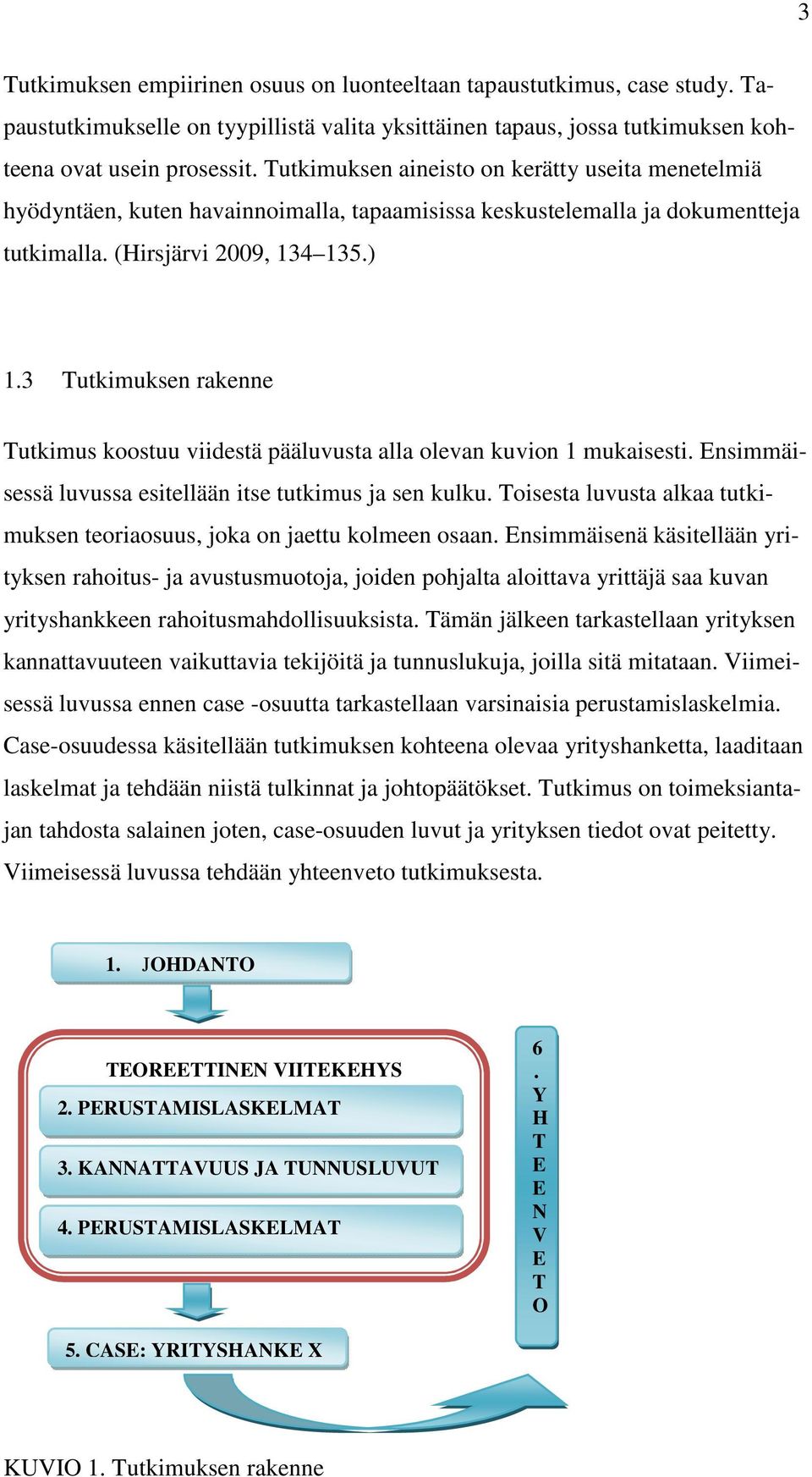 3 Tutkimuksen rakenne Tutkimus koostuu viidestä pääluvusta alla olevan kuvion 1 mukaisesti. Ensimmäisessä luvussa esitellään itse tutkimus ja sen kulku.