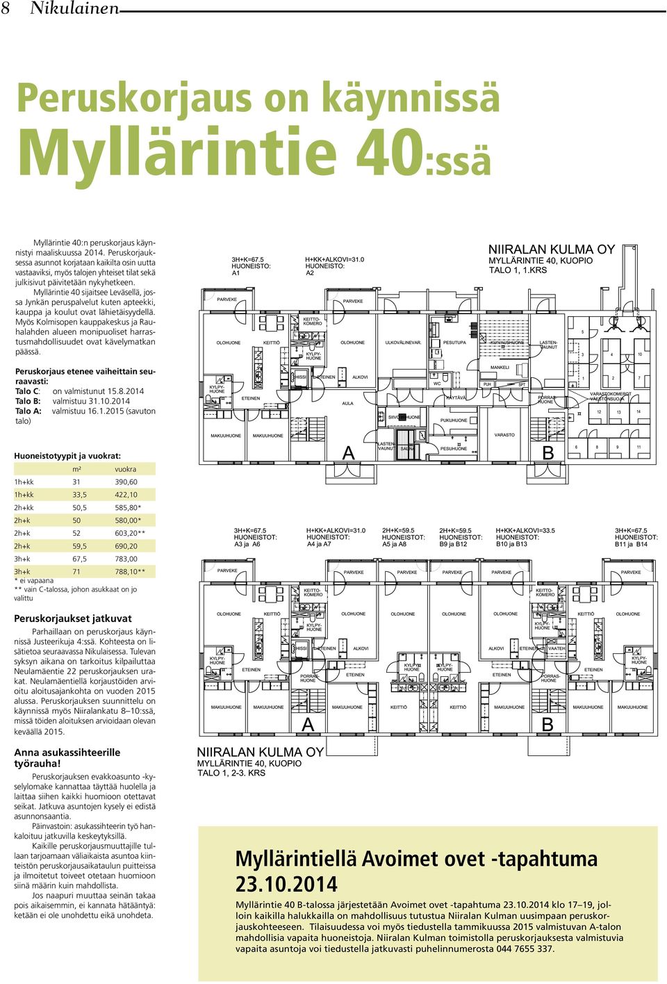 Myllärintie 40 sijaitsee Leväsellä, jossa Jynkän peruspalvelut kuten apteekki, kauppa ja koulut ovat lähietäisyydellä.