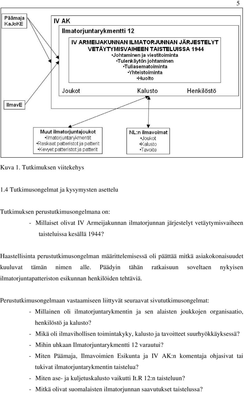 Haastellisinta perustutkimusongelman määrittelemisessä oli päättää mitkä asiakokonaisuudet kuuluvat tämän nimen alle.