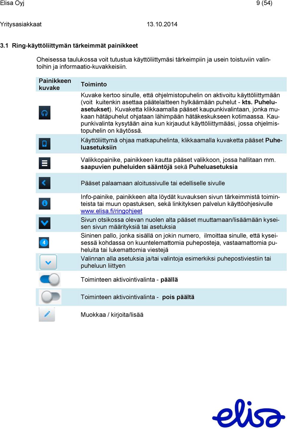 Kuvaketta klikkaamalla pääset kaupunkivalintaan, jonka mukaan hätäpuhelut ohjataan lähimpään hätäkeskukseen kotimaassa.