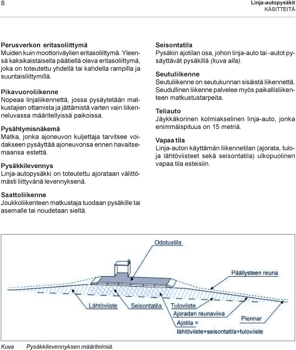 Pikavuoroliikenne Nopeaa linjaliikennettä, jossa pysäytetään matkustajien ottamista ja jättämistä varten vain liikenneluvassa määritellyissä paikoissa.