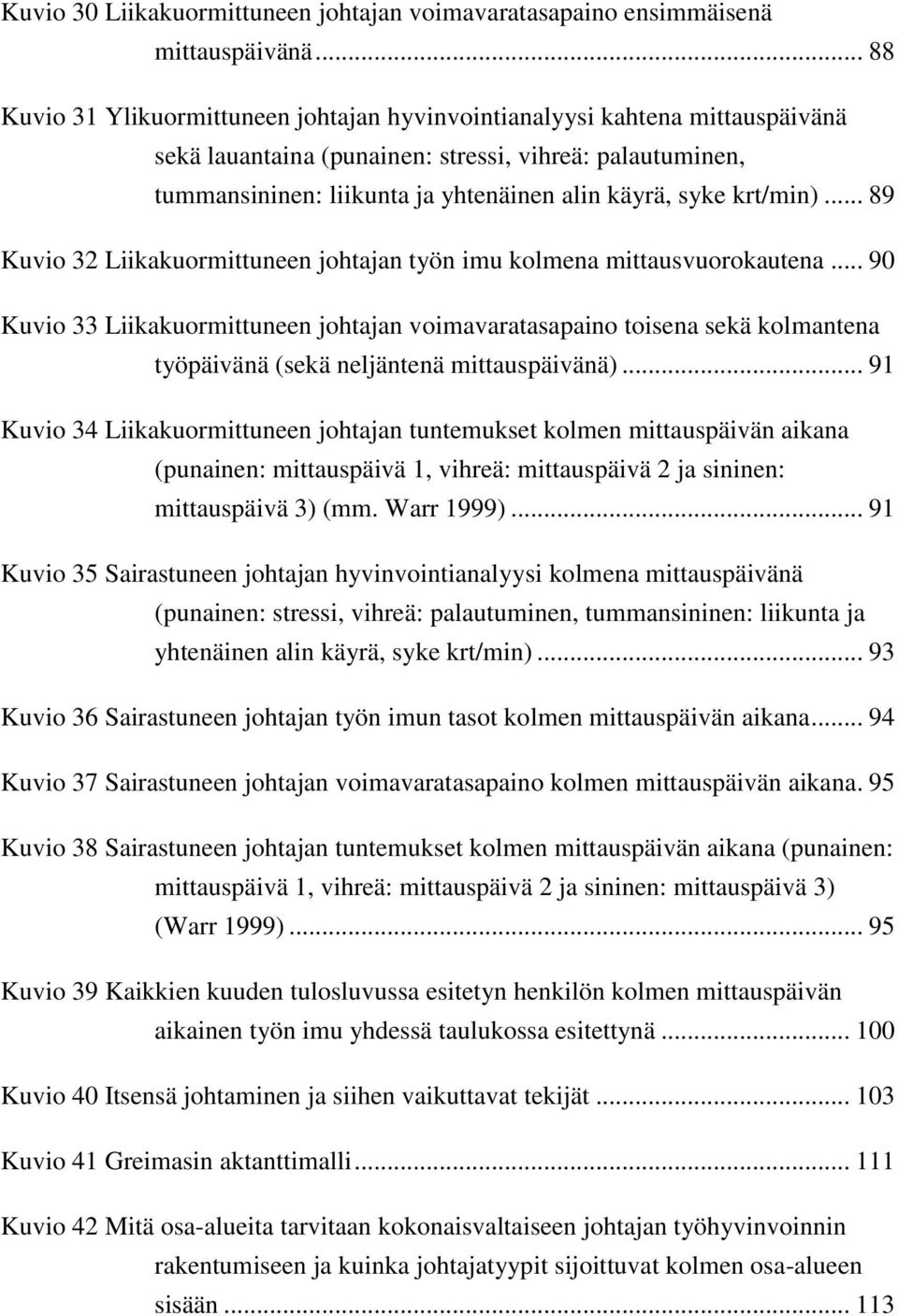 krt/min)... 89 Kuvio 32 Liikakuormittuneen johtajan työn imu kolmena mittausvuorokautena.