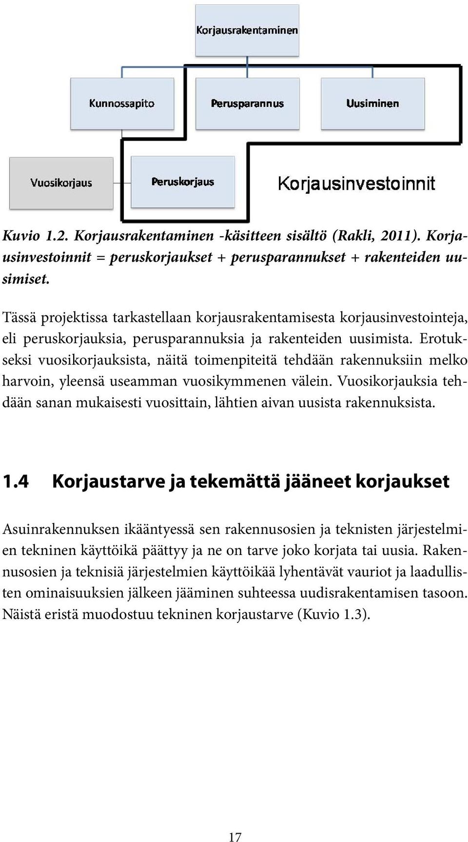 Erotukseksi vuosikorjauksista, näitä toimenpiteitä tehdään rakennuksiin melko harvoin, yleensä useamman vuosikymmenen välein.