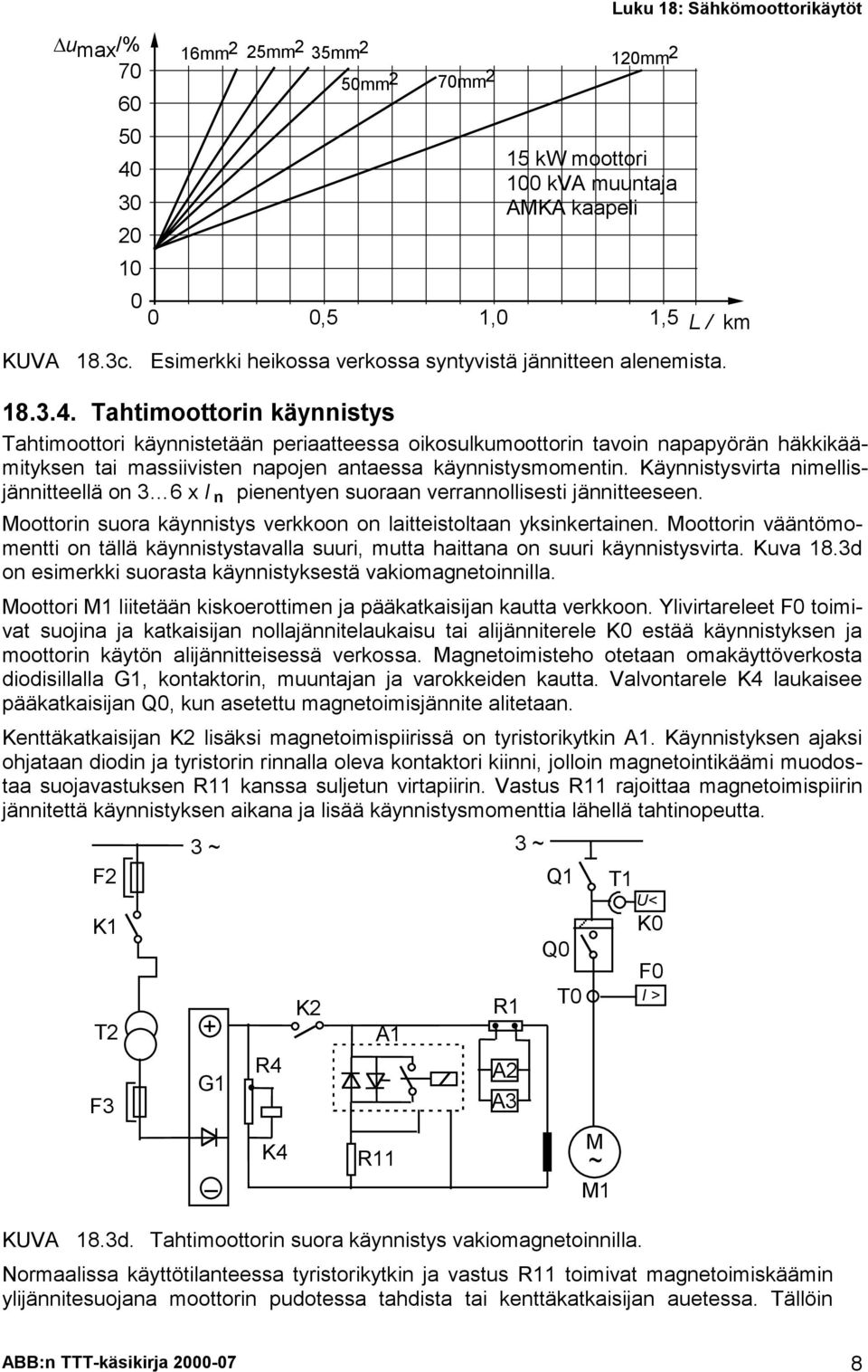 Tahtimoottori käyistys Tahtimoottori käyistetää periaatteessa oikosulkumoottori tavoi apapyörä häkkikäämitykse tai massiiviste apoje ataessa käyistysmometi.