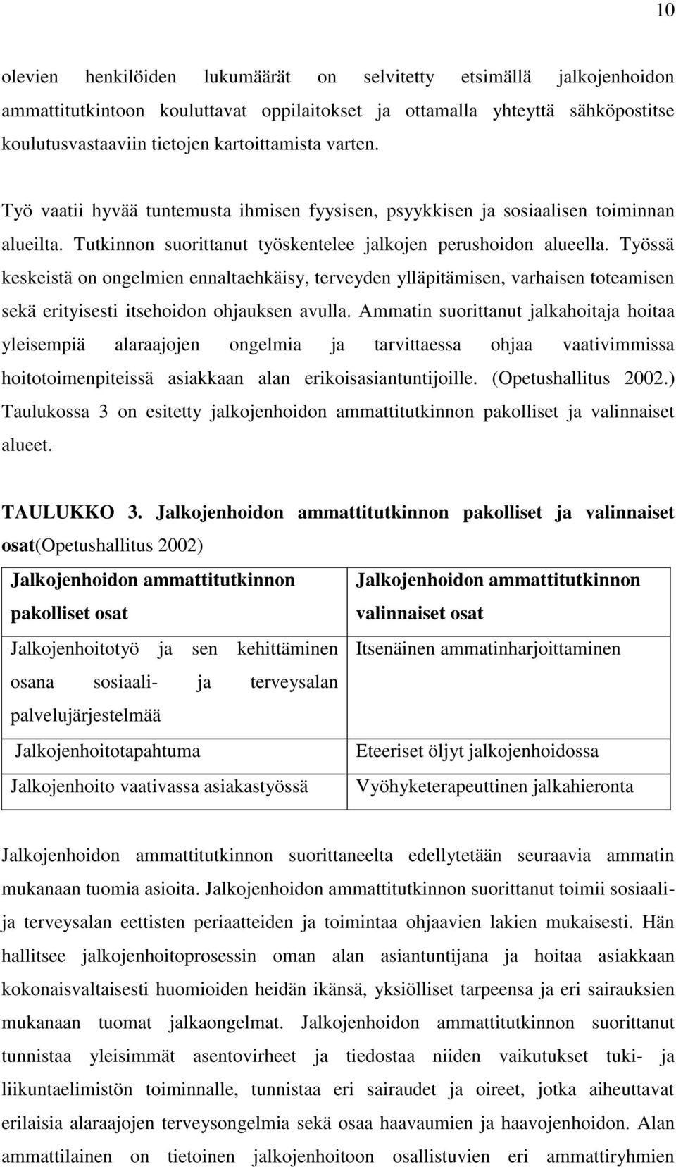 Työssä keskeistä on ongelmien ennaltaehkäisy, terveyden ylläpitämisen, varhaisen toteamisen sekä erityisesti itsehoidon ohjauksen avulla.
