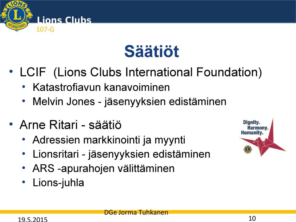 Adressien markkinointi ja myynti Lionsritari - jäsenyyksien