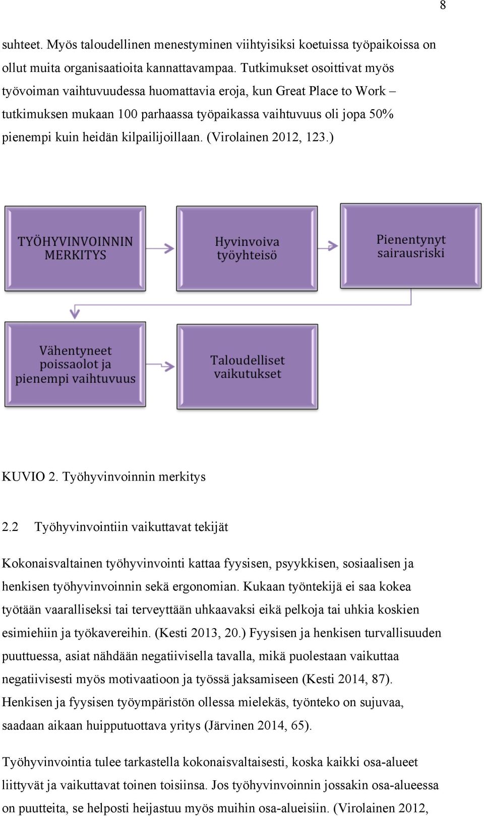 kilpailijoillaan. (Virolainen 2012, 123.) KUVIO 2. Työhyvinvoinnin merkitys 2.