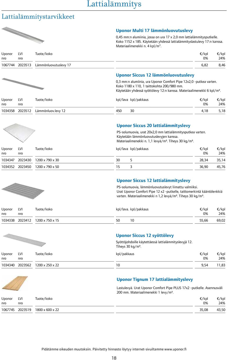 Koko 80 x 0, taittokohta 200/980 mm. Käytetään yhdessä syöttölevy 2:n kanssa. Materiaalimenekki 6 kpl/m². kpl/lava kpl/pakkaus 034358 202352 Lämmönluov.