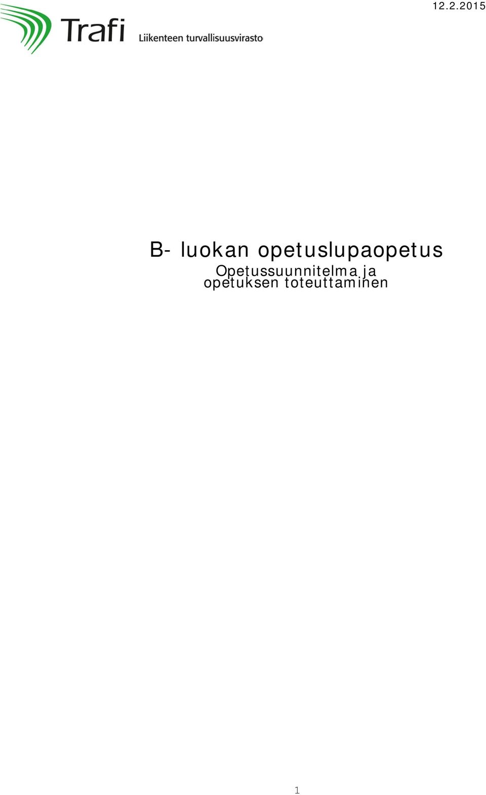 Opetussuunnitelma ja