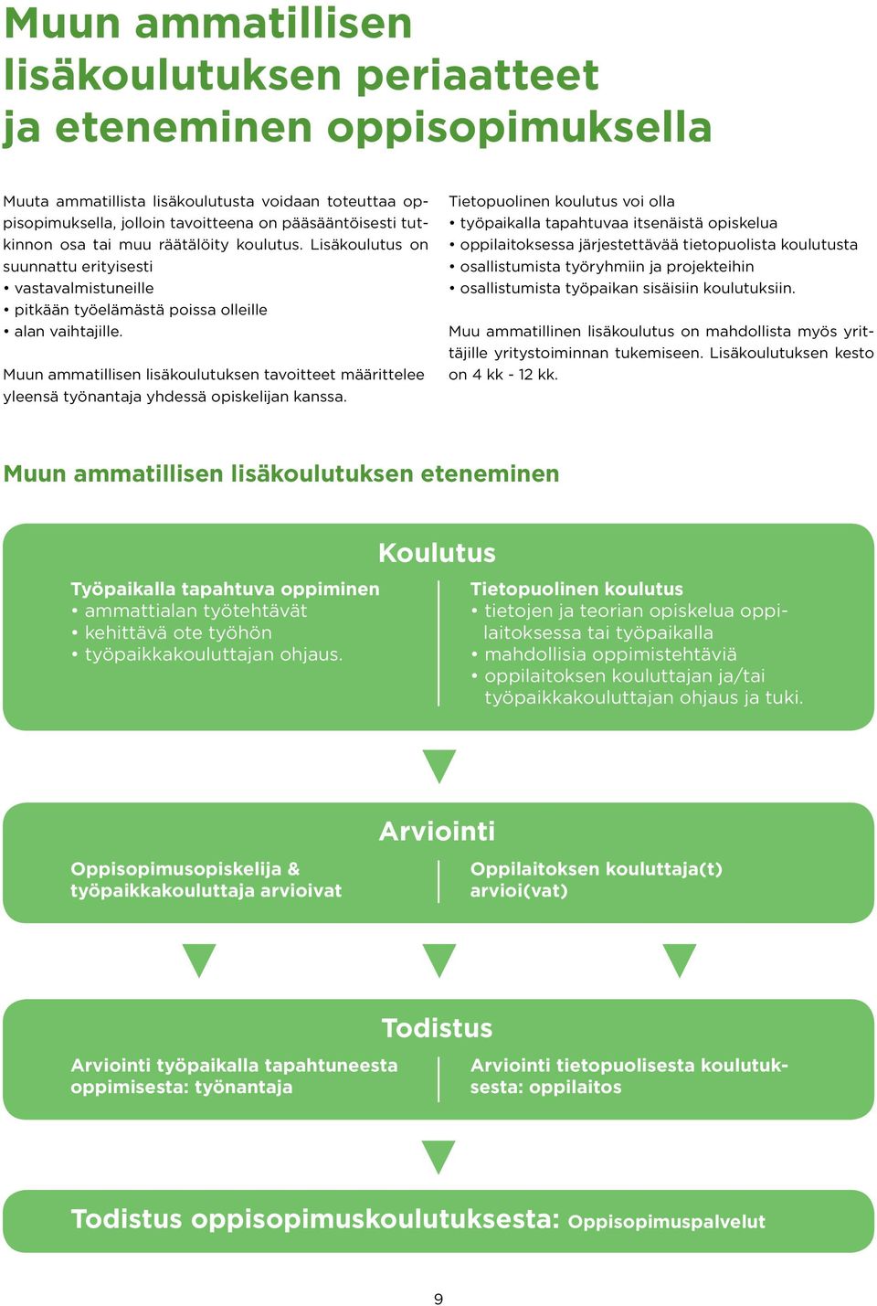 Muun ammatillisen lisäkoulutuksen tavoitteet määrittelee yleensä työnantaja yhdessä opiskelijan kanssa.