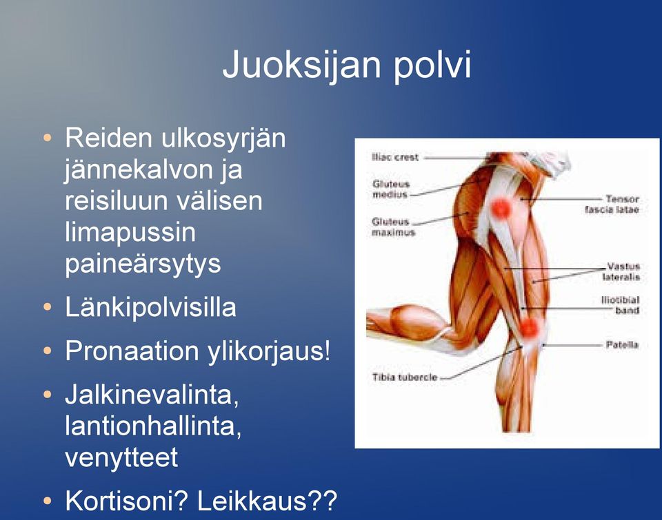 Länkipolvisilla Pronaation ylikorjaus!