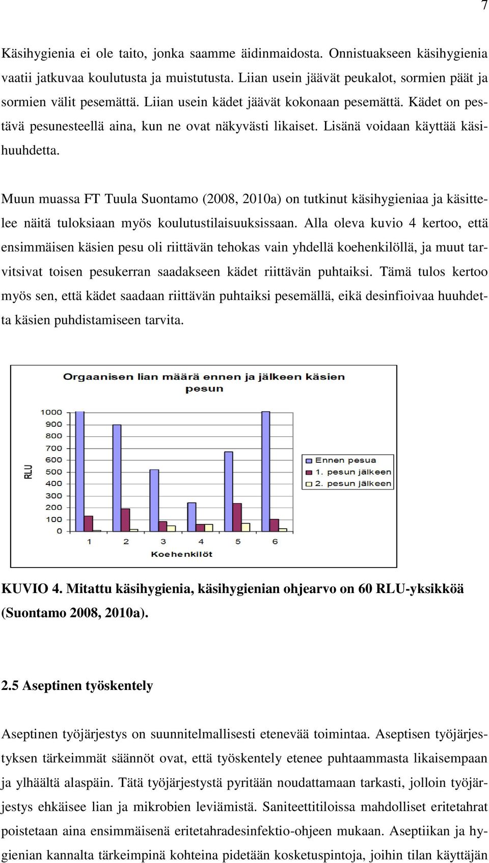 Muun muassa FT Tuula Suontamo (2008, 2010a) on tutkinut käsihygieniaa ja käsittelee näitä tuloksiaan myös koulutustilaisuuksissaan.