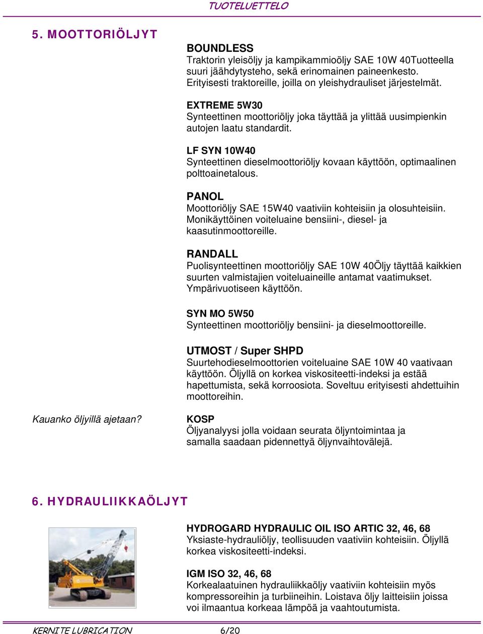 LF SYN 10W40 Synteettinen dieselmoottoriöljy kovaan käyttöön, optimaalinen polttoainetalous. PANOL Moottoriöljy SAE 15W40 vaativiin kohteisiin ja olosuhteisiin.