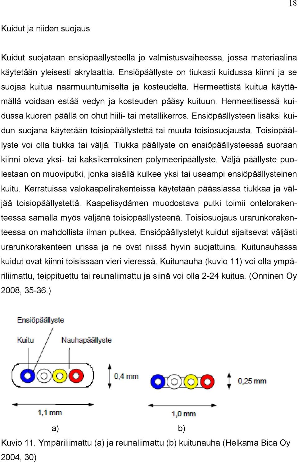 Hermeettisessä kuidussa kuoren päällä on ohut hiili- tai metallikerros. Ensiöpäällysteen lisäksi kuidun suojana käytetään toisiopäällystettä tai muuta toisiosuojausta.