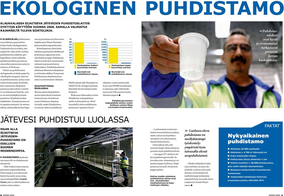 Voidaankin hyvin todeta, että ympäristö voitti, koska vanhoja puhdistamoita suljettiin, purkupaikkoja voitiin vähentää, puhdistustuloksia parantaa ja ottaa talteen prosessissa syntyvä metaani, eli