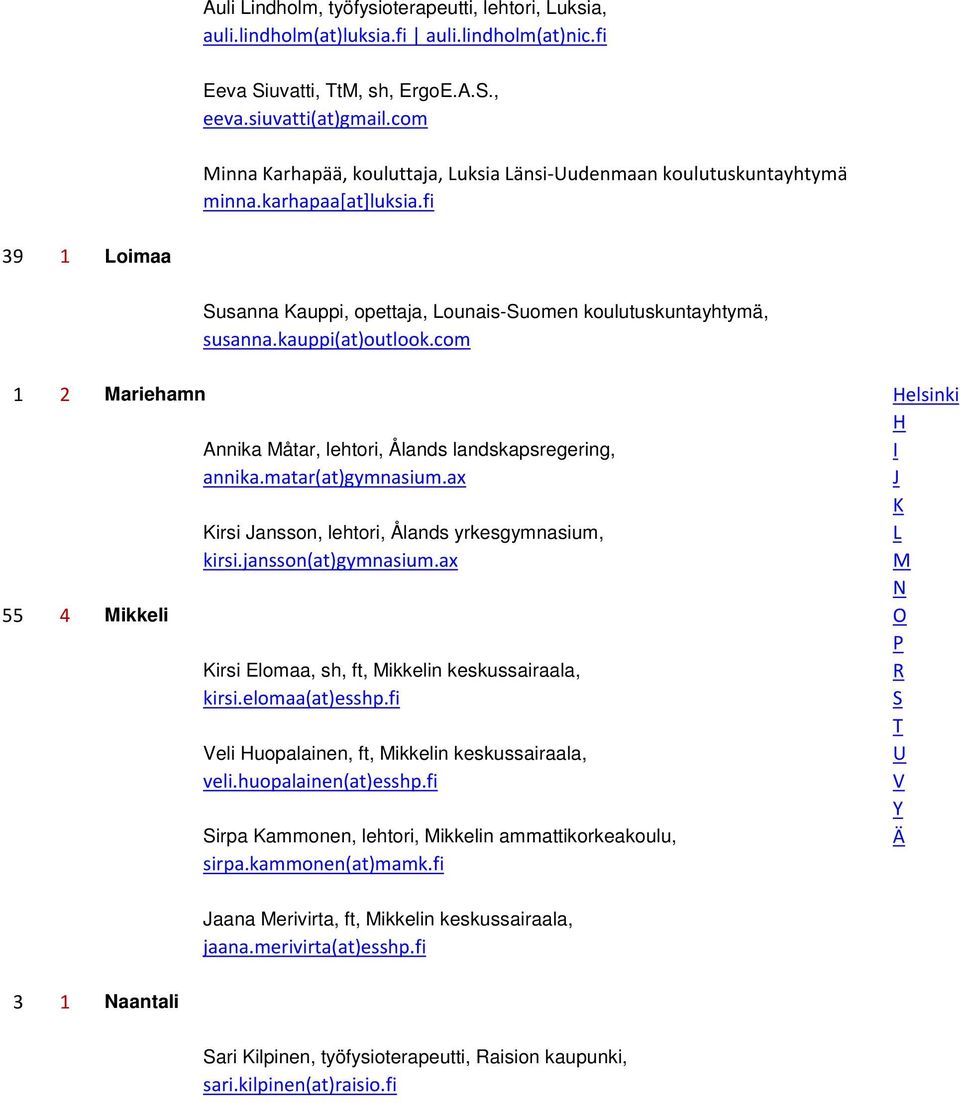 com 1 2 ariehamn Helsinki H Annika åtar, lehtori, Ålands landskapsregering, annika.matar(at)gymnasium.ax irsi ansson, lehtori, Ålands yrkesgymnasium, L kirsi.jansson(at)gymnasium.