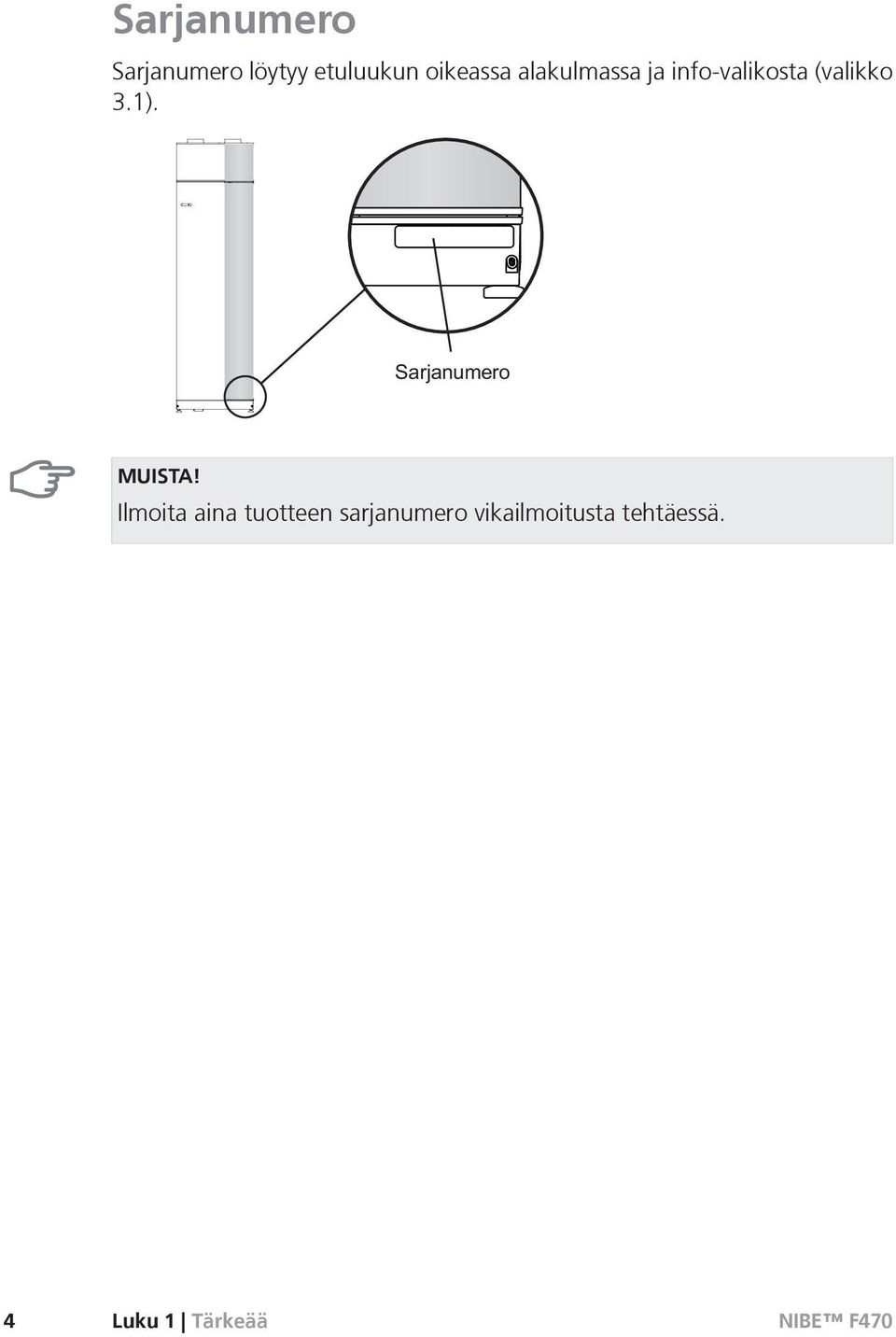 (valikko 3.1). MUISTA!