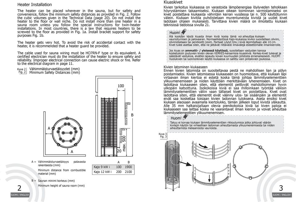 Do not install more than one heater in a sauna room unless you follow the special instructions for twin-heater installations.