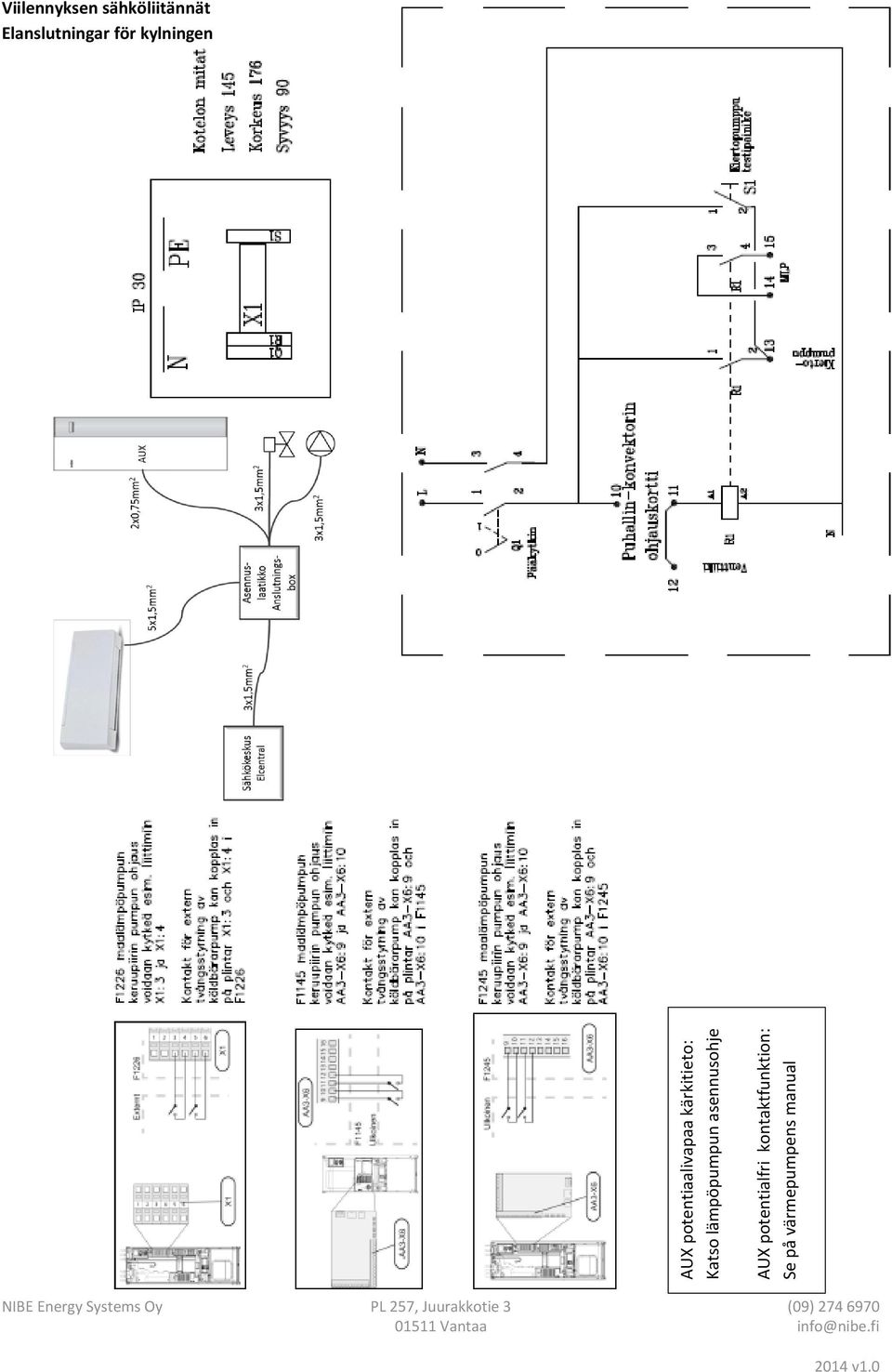 kontaktfunktion: Se på värmepumpens manual