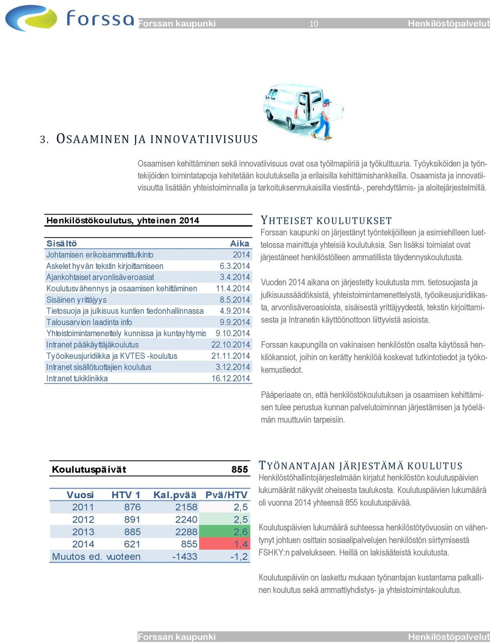 Osaamista ja innovatiivisuutta lisätään yhteistoiminnalla ja tarkoituksenmukaisilla viestintä-, perehdyttämis- ja aloitejärjestelmillä.