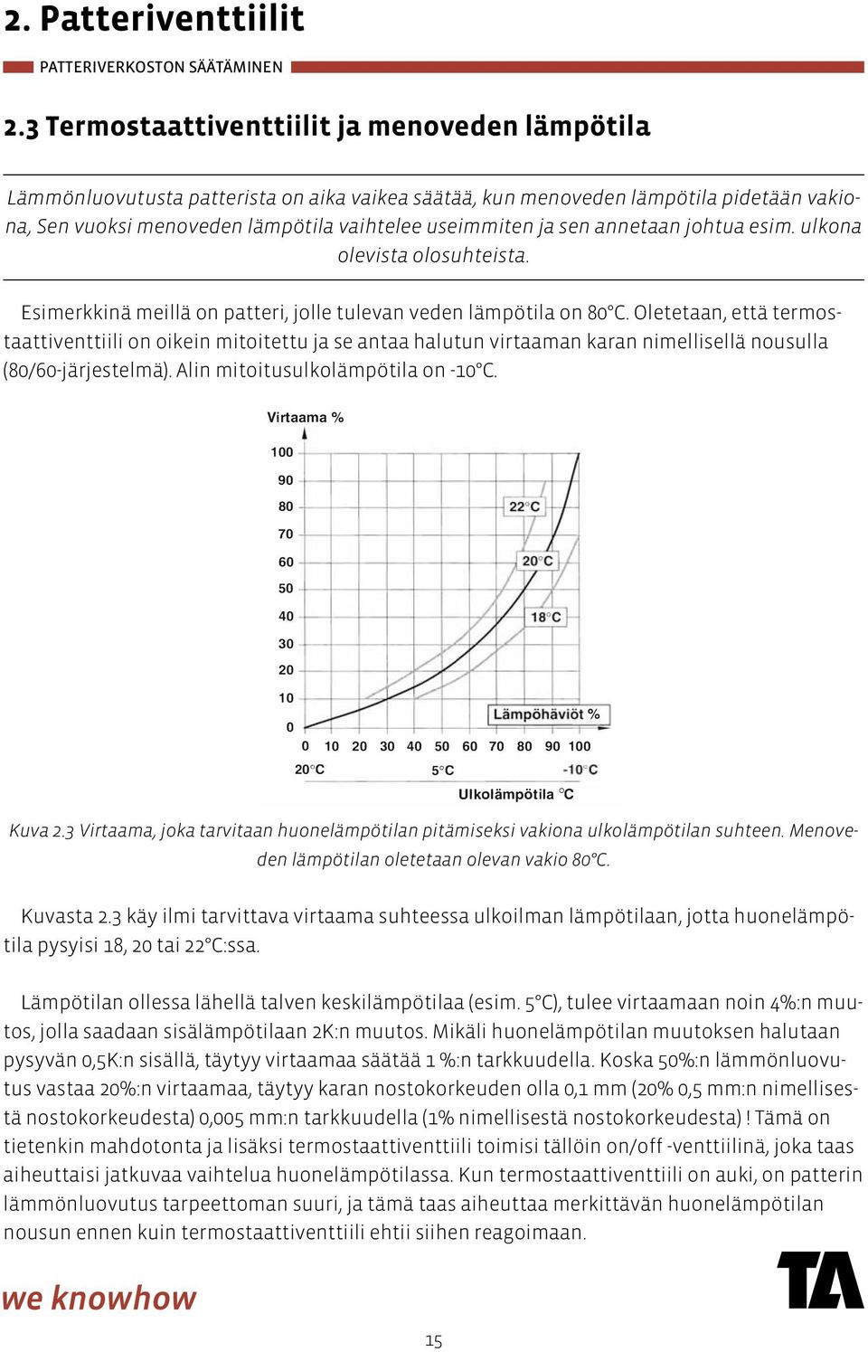 säätää, kun menoveden lämpötila pidetään vakiona, Sen vuoksi menoveden lämpötila vaihtelee useimmiten ja sen annetaan johtua esim.