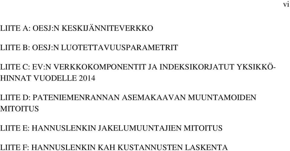 LIITE D: PATENIEMENRANNAN ASEMAKAAVAN MUUNTAMOIDEN MITOITUS LIITE E: