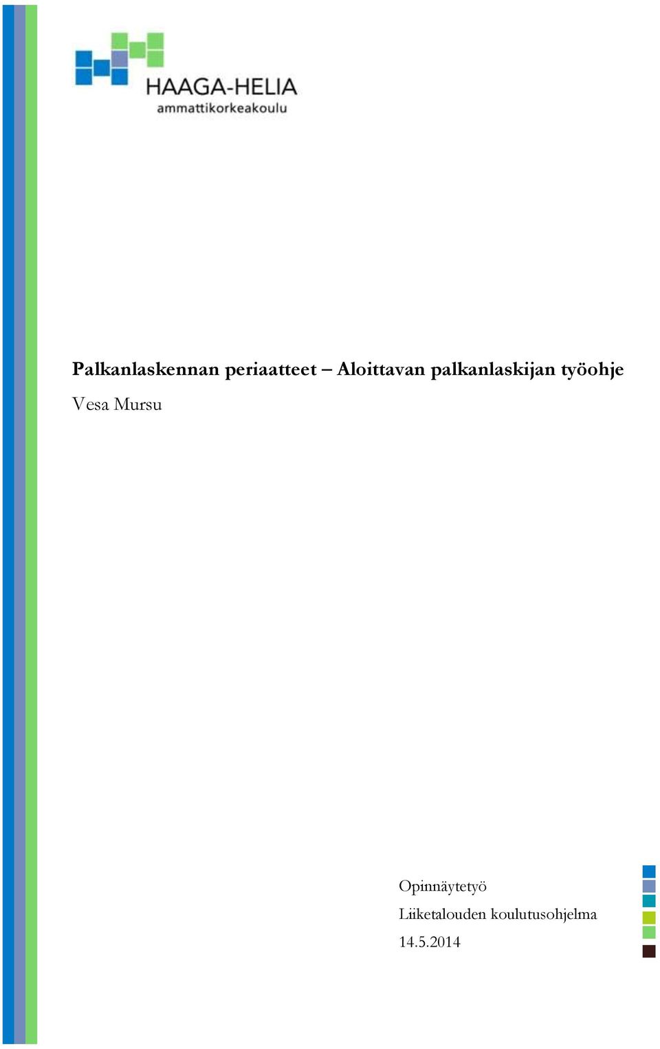 työohje Vesa Mursu Opinnäytetyö