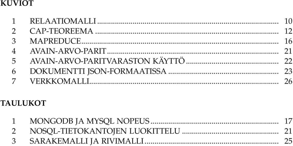 .. 22 6 DOKUMENTTI JSON-FORMAATISSA... 23 7 VERKKOMALLI.