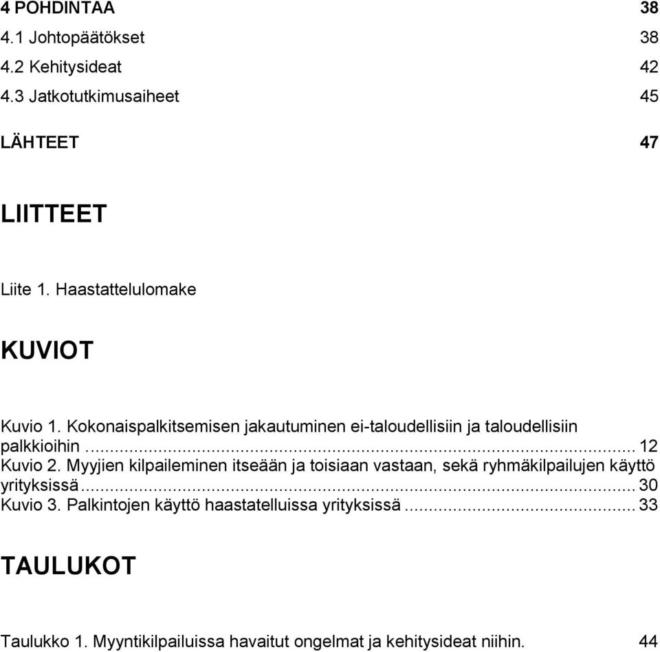 ... 12 Kuvio 2. Myyjien kilpaileminen itseään ja toisiaan vastaan, sekä ryhmäkilpailujen käyttö yrityksissä... 30 Kuvio 3.