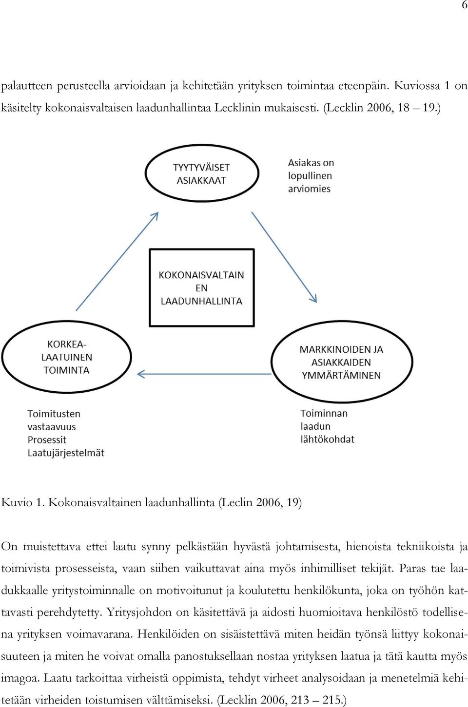 myös inhimilliset tekijät. Paras tae laadukkaalle yritystoiminnalle on motivoitunut ja koulutettu henkilökunta, joka on työhön kattavasti perehdytetty.