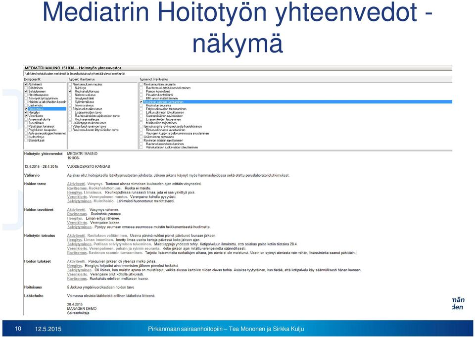 yhteenvedot -